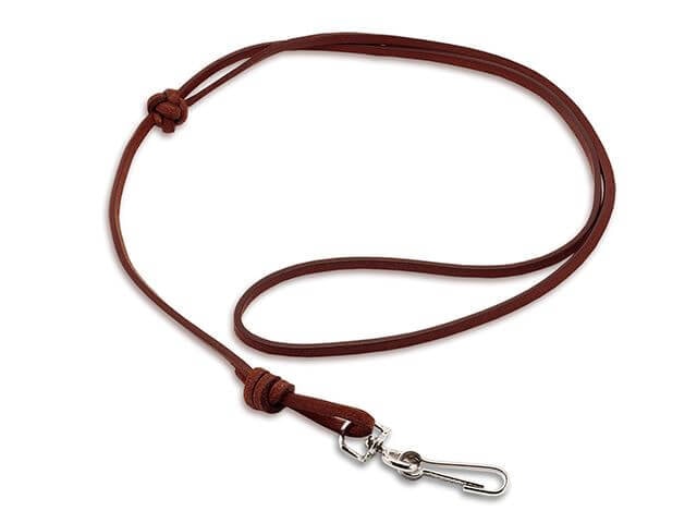 Lærsnor for fløyte Lysebrun