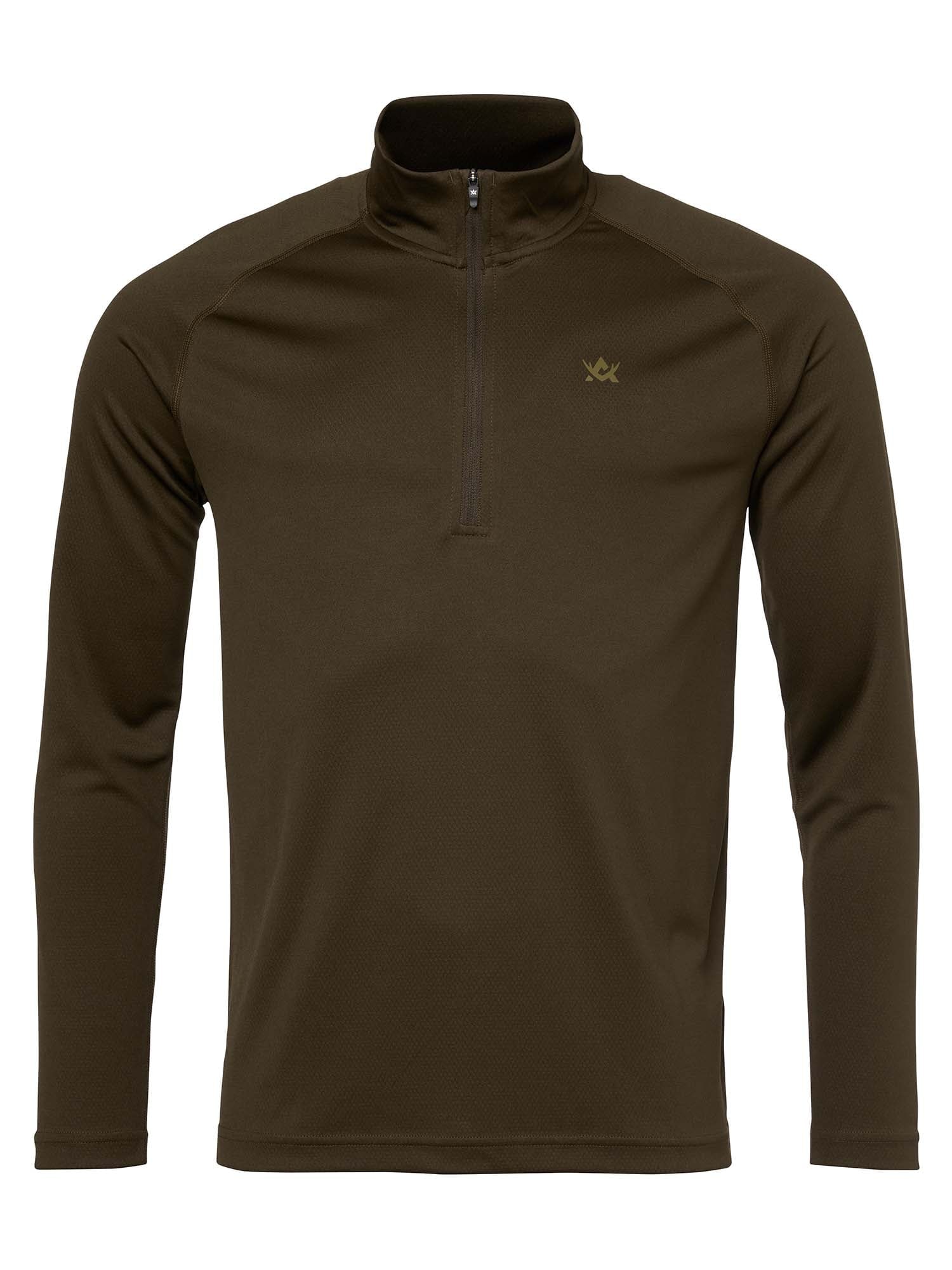 Alaska 1795 CoolDry Half-Zip Top Men Solid Brown