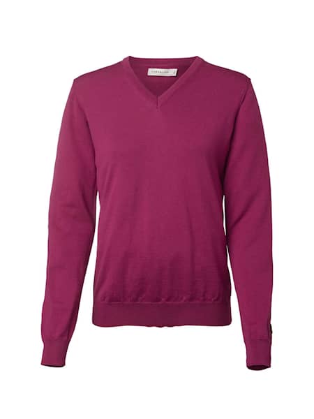 Chevalier Blaise V-Neck Merino Pullover Women Cherry Red