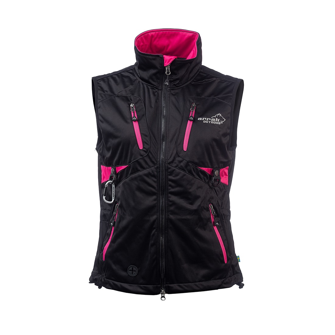 Arrak Softshellvest Acadia W Svart/Rosa