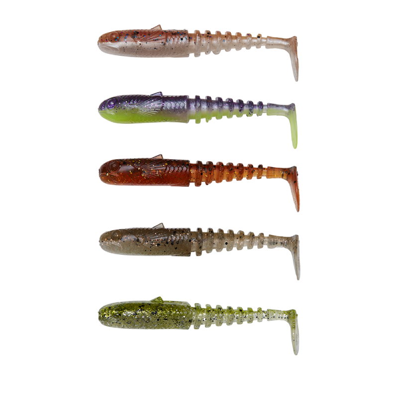 REA/Black Friday Gobster Shad 9cm 9g Clear Water Mix 5-pack