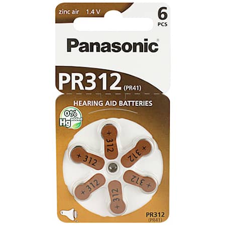 Panasonic Høreapparatbatteri PR312