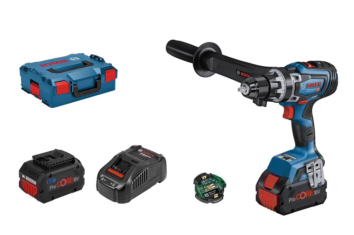 Bosch Skruvdragare GSR 18V-150 C i L-BOXX med 2st 8,0Ah batterier & laddare GAL 1880 CV