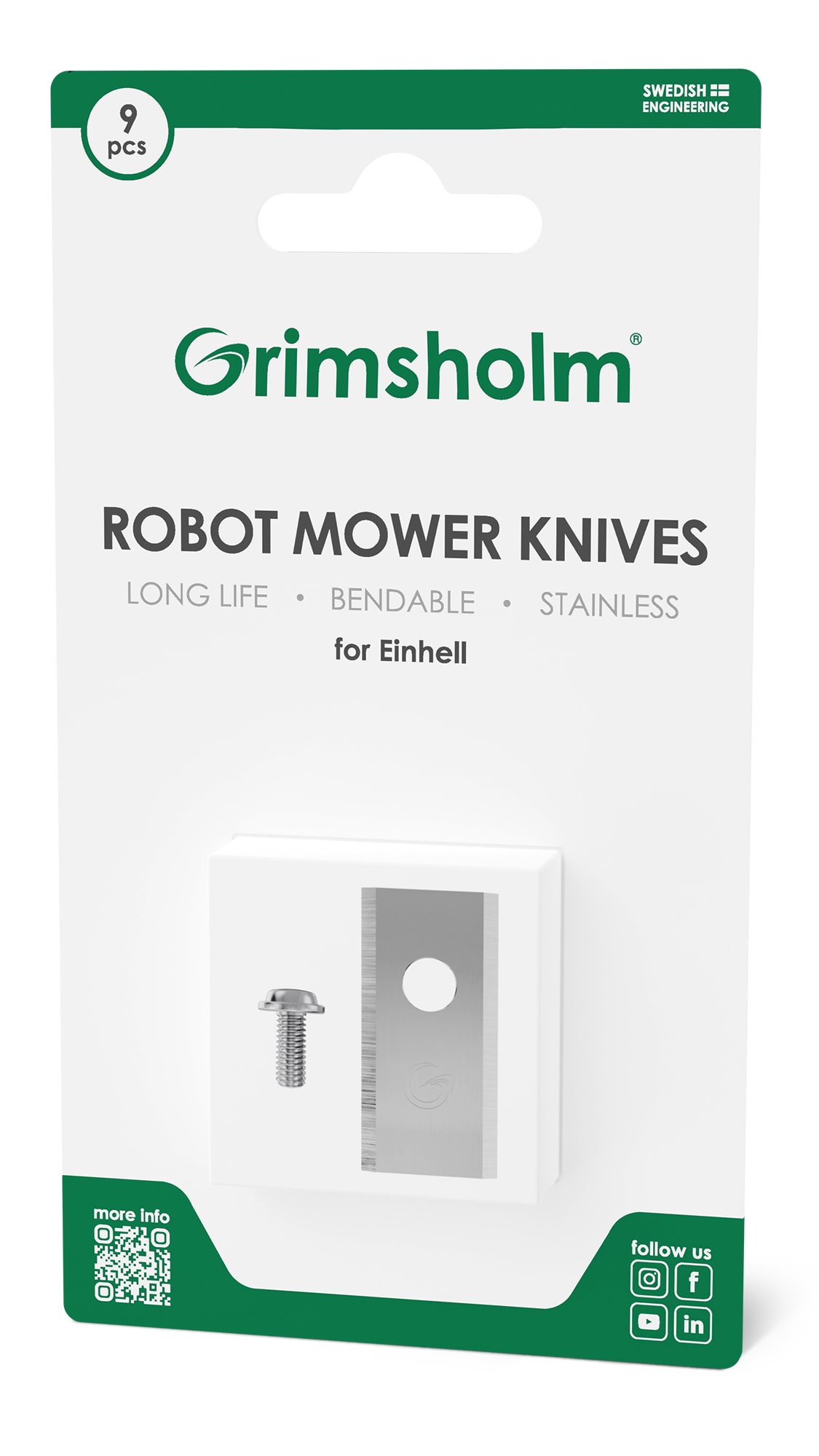 Grimsholm Knivar för Einhell 9 st