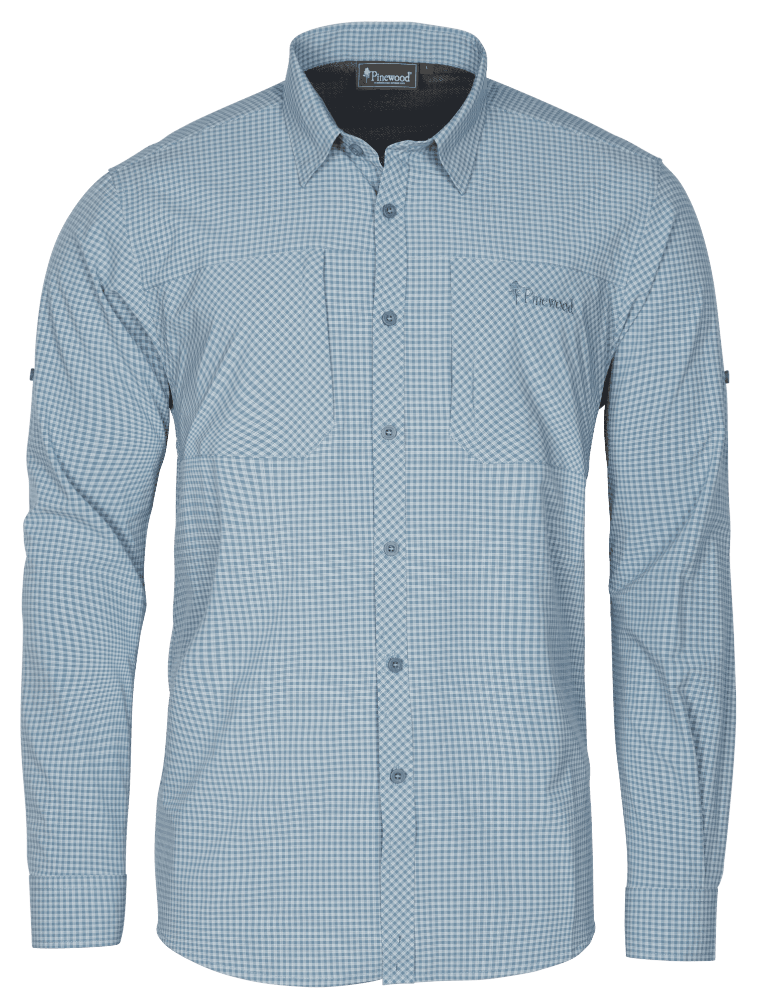 Pinewood InsectSafe Långarmad Skjorta Herr Fog Blue/Offwhite