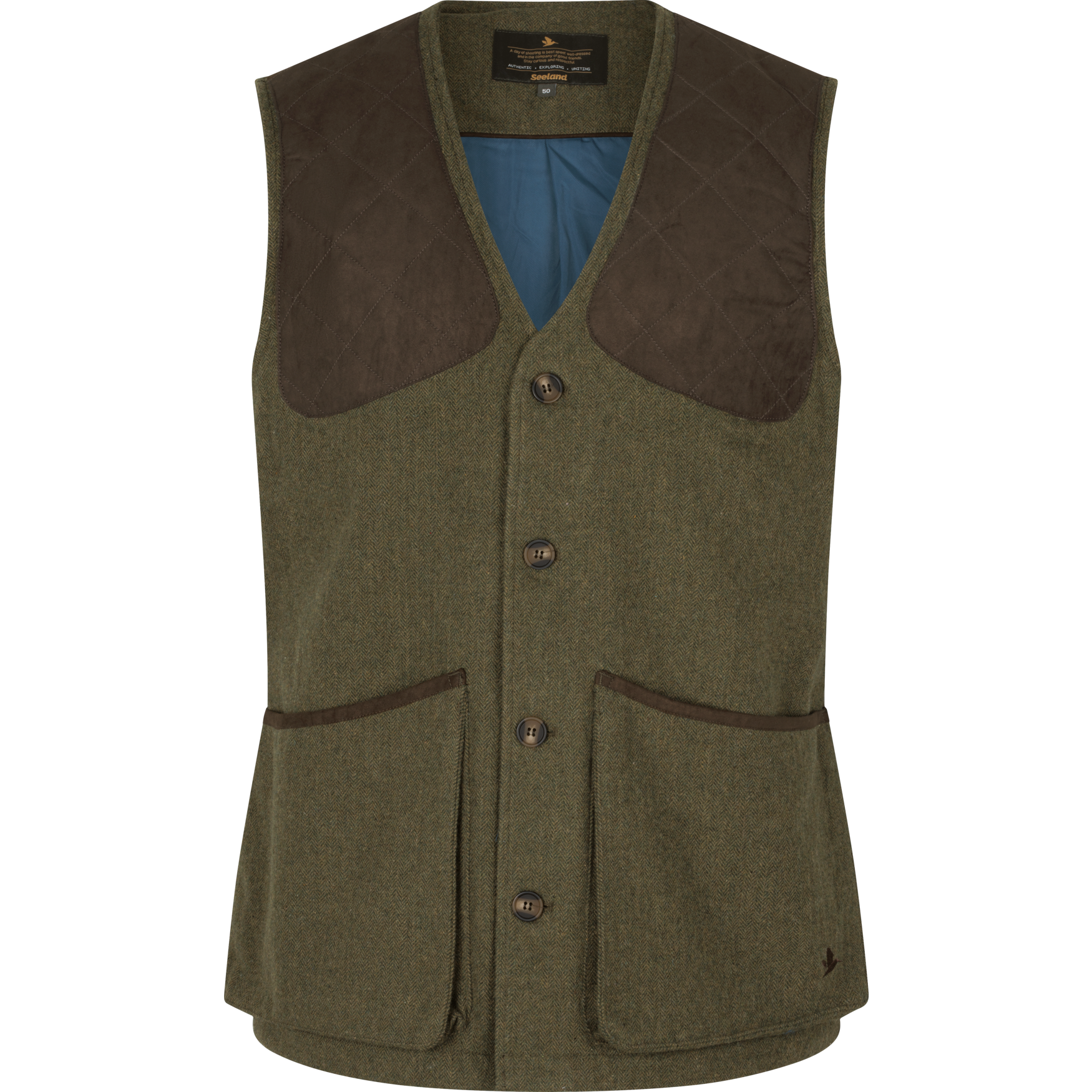 Hillside Waistcoat Moss Green 50
