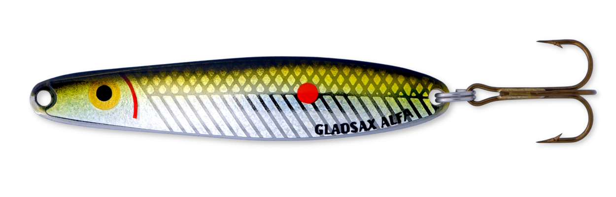 Gladsax skeddrag Alfa-draget, Svart-Gul-Silver, 18g