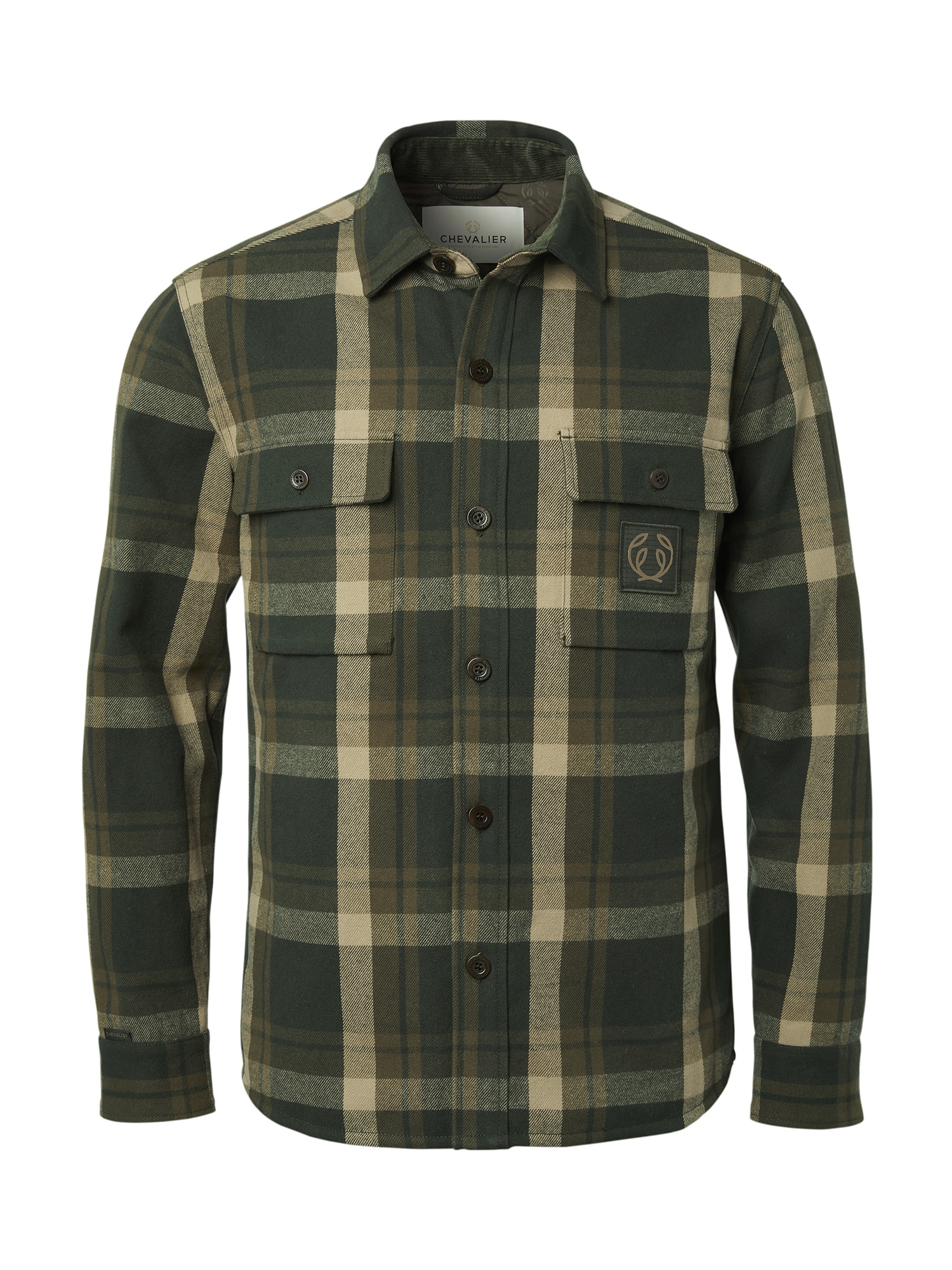 Chevalier Øks Overshirt Skjorte Herre Green Checked