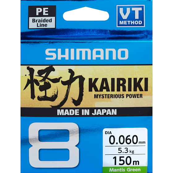 Shimano Line Kairiki 8 150m 0.10mm 6.5kg M Green
