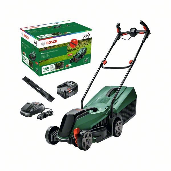 Bosch Gressklipper Citymower 18V-32-300 med 1x4Ah-batteri og lader