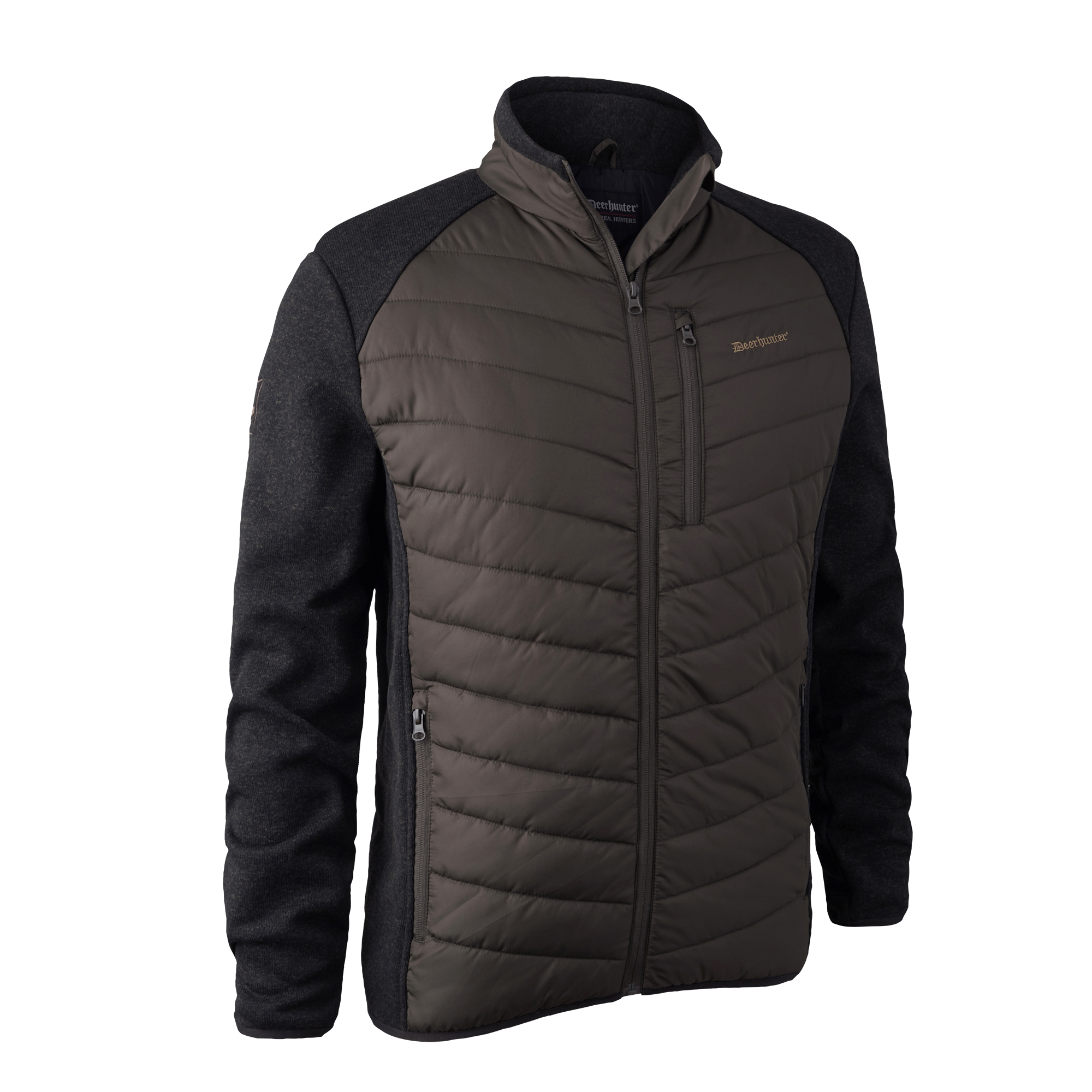 Deerhunter Moor Padded Jacket with knit Brown Leaf 2XL