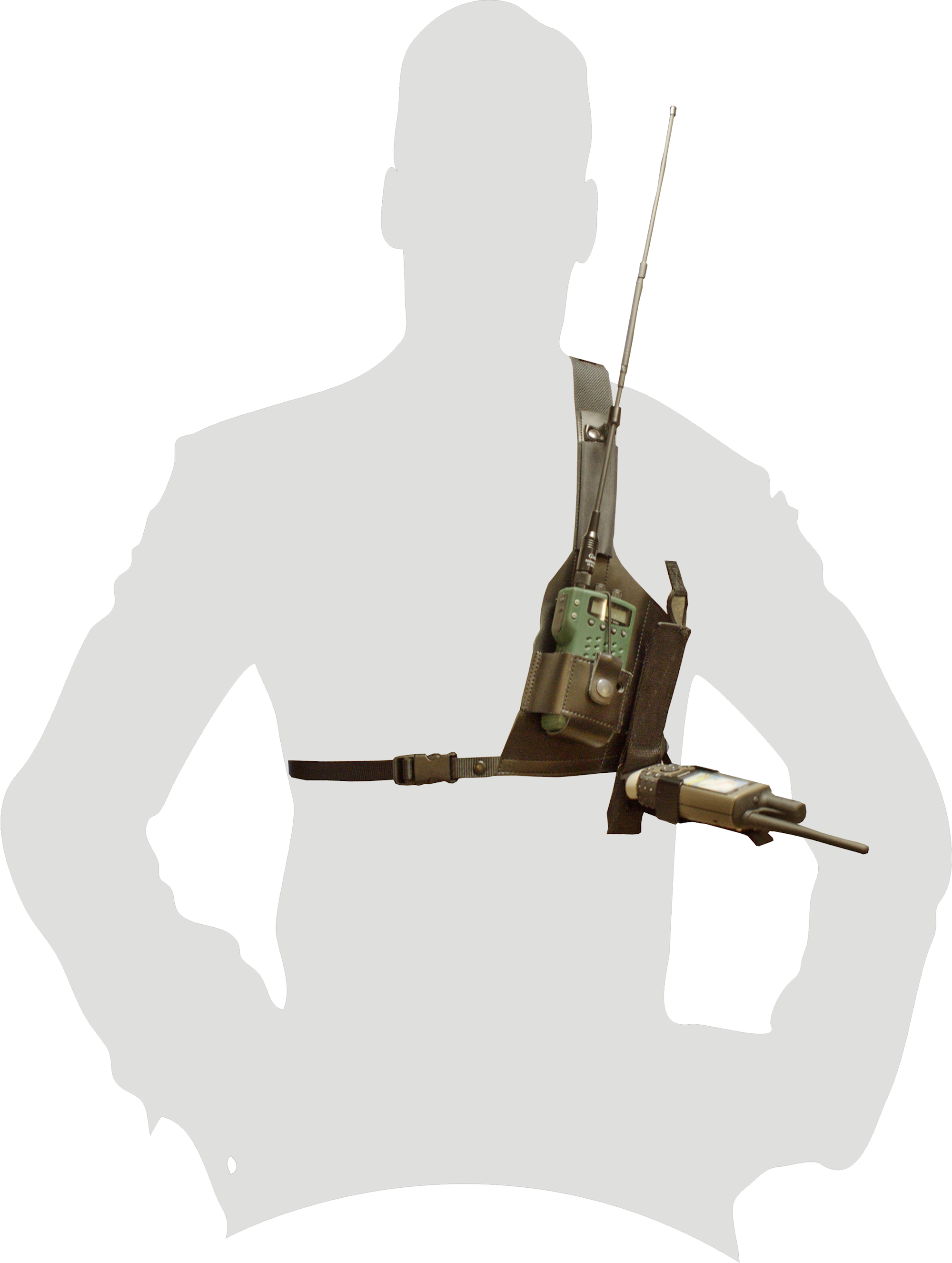 Dubbelsele för vikbar GPS hållare högerskytt svart