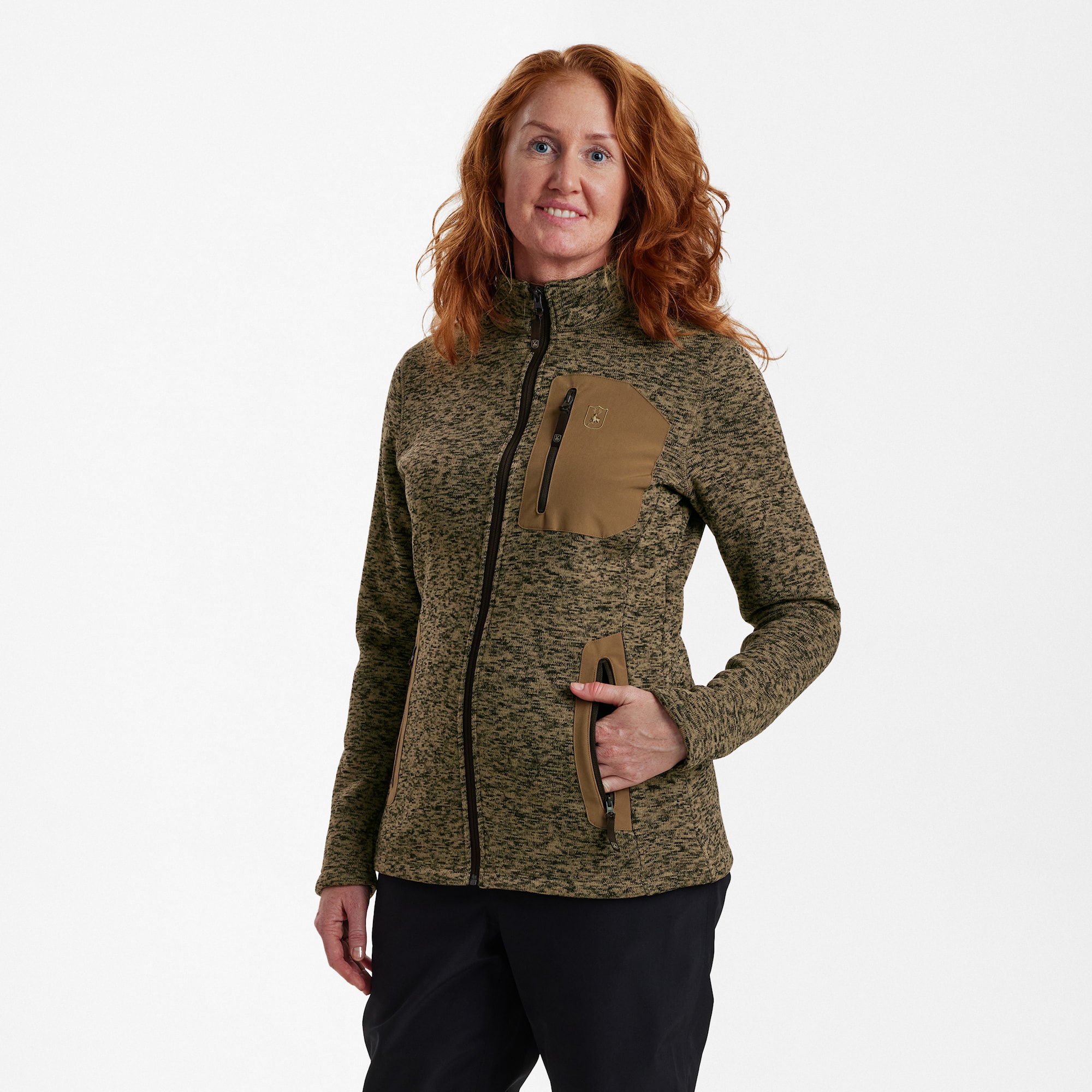 Deerhunter Lady Sarek Knitted Jacket Butternut melange 46