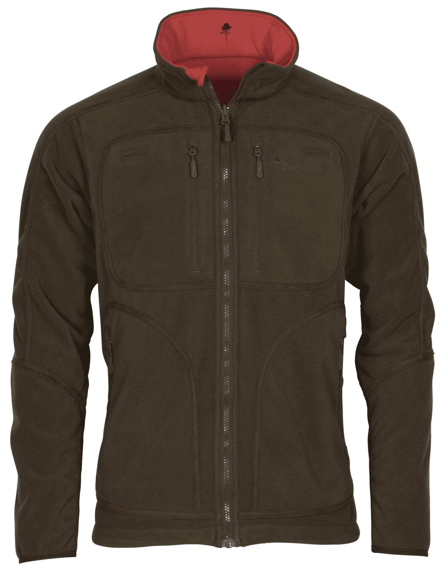 Pinewood Furudal Reversible Fleecejacka Herr Hunting Brown/Red