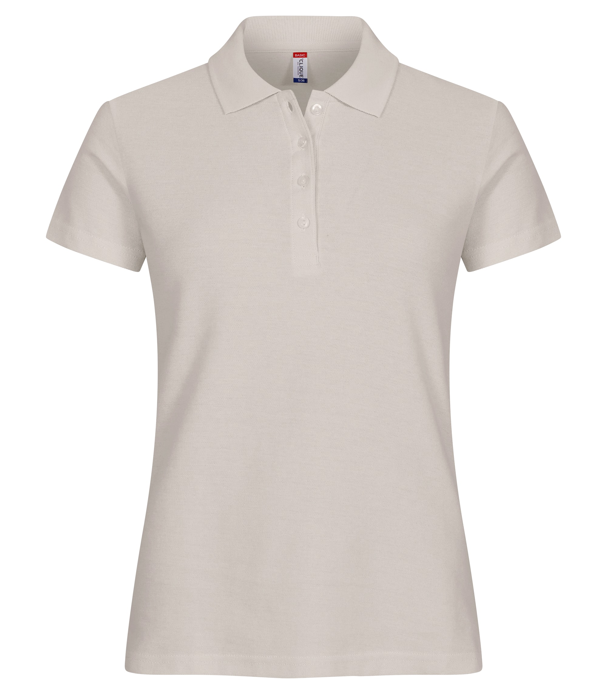 Clique Damen Poloshirt Steingrau
