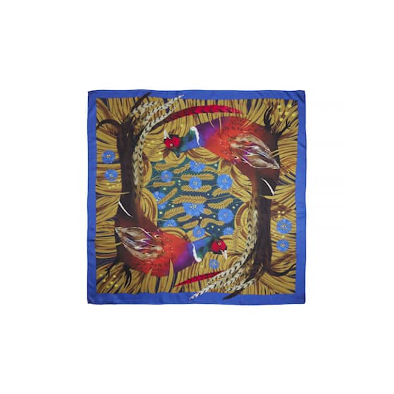 Chevalier Downes Silk Scarf Magical Pheasant One Size