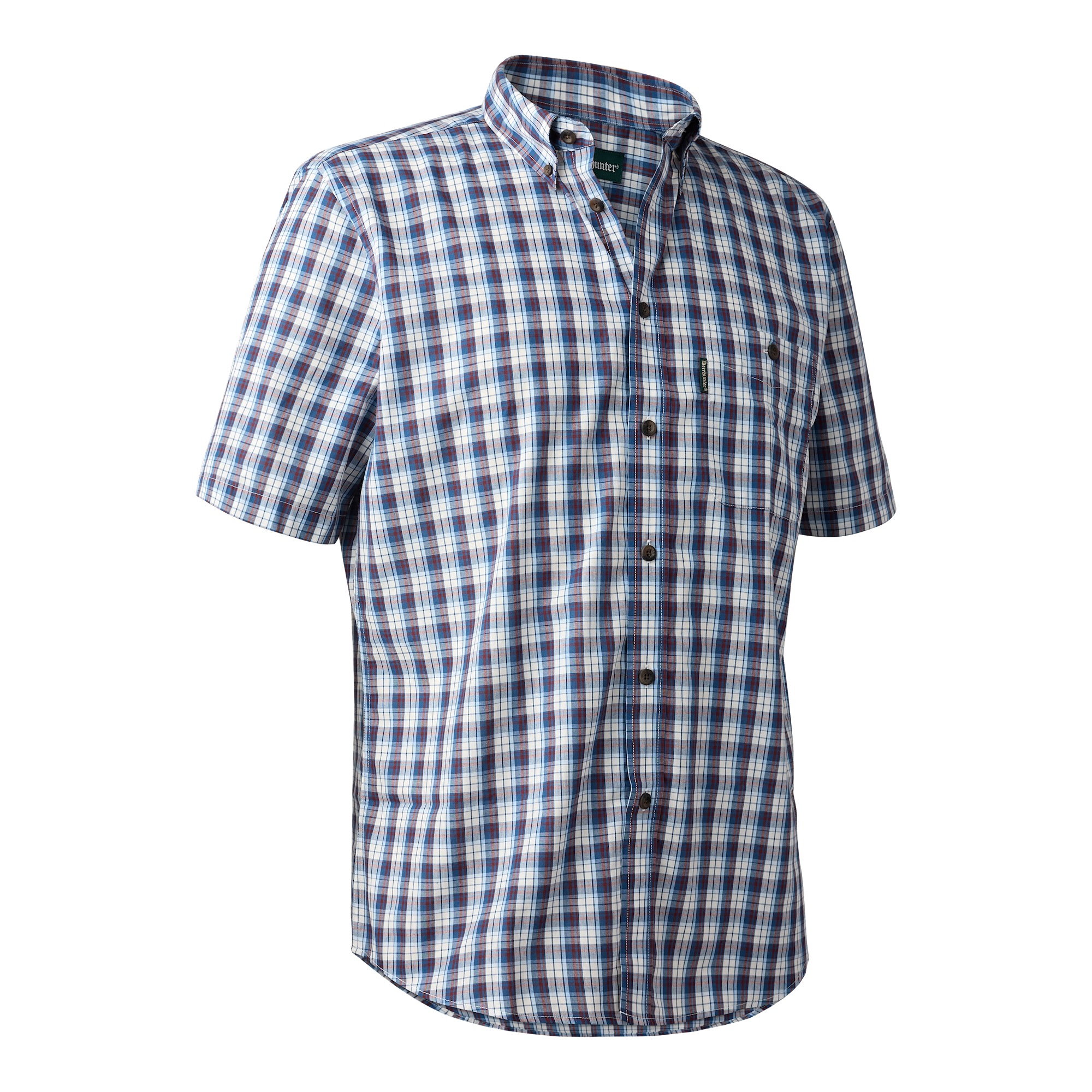 Deerhunter Jeff Skjorta S/S Herr Blue Check