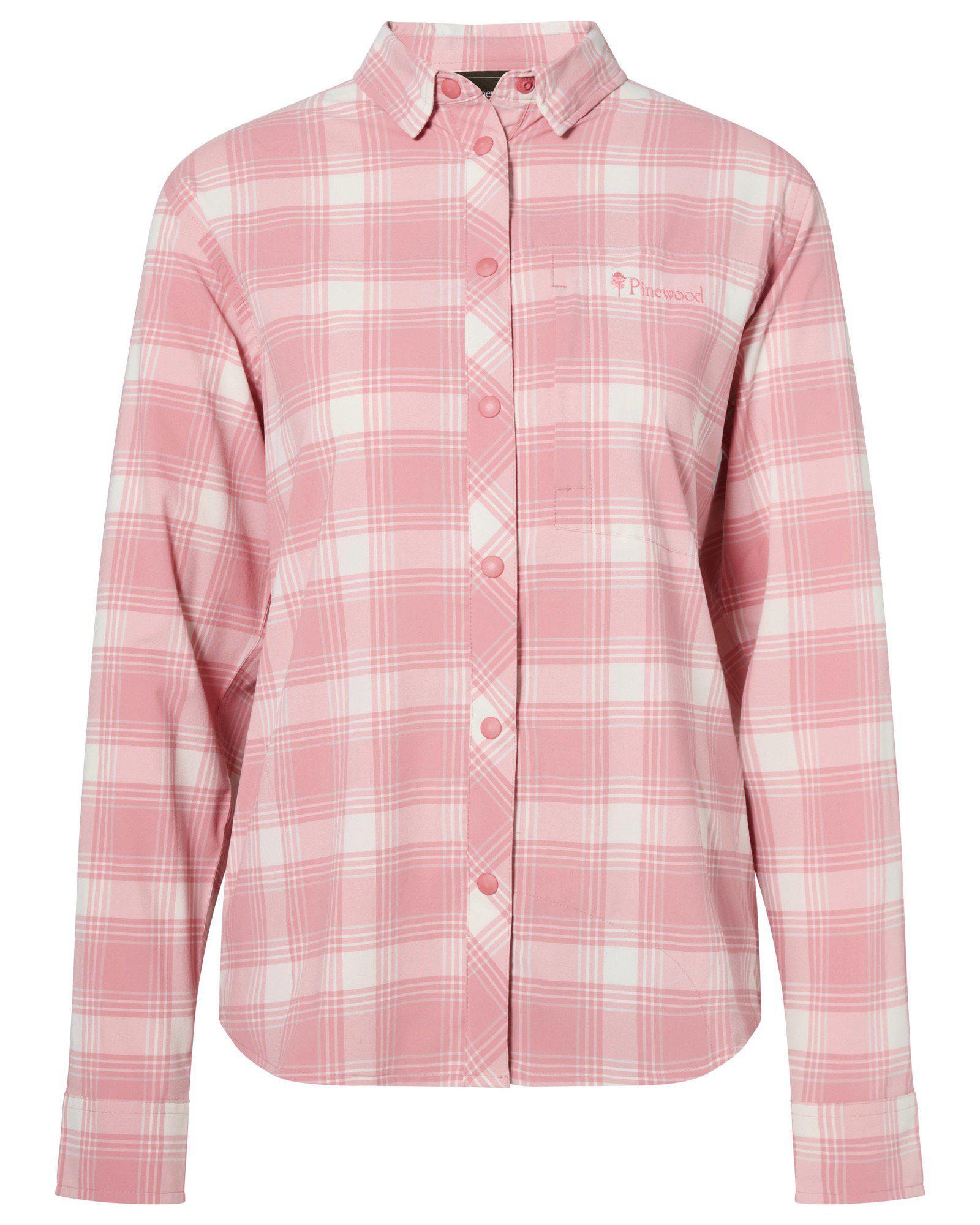 Pinewood Abisko Trekking L/S InsectSafe Skjorta Dam Light Pink/White