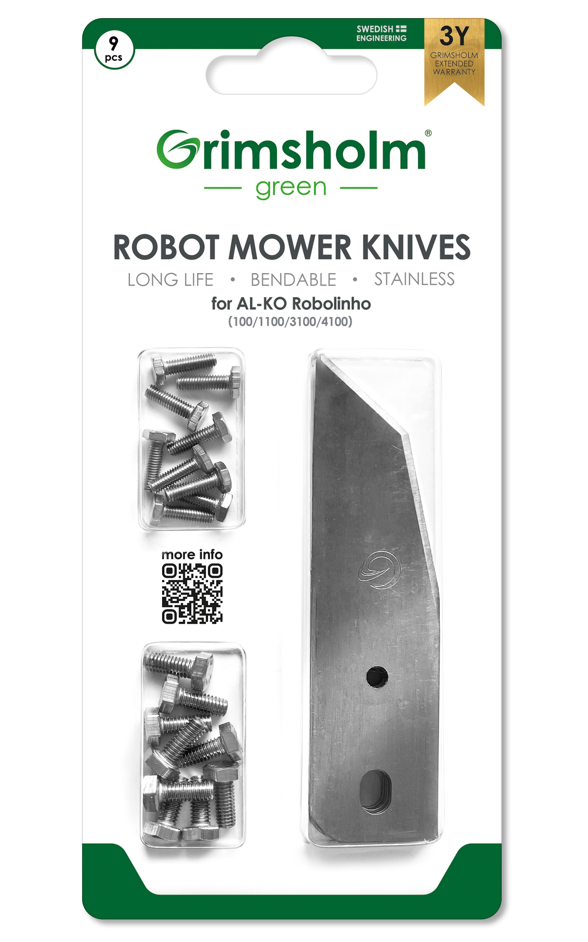 Grimsholm Knivar till AL-KO Robolinho  (100 1100...) 9st