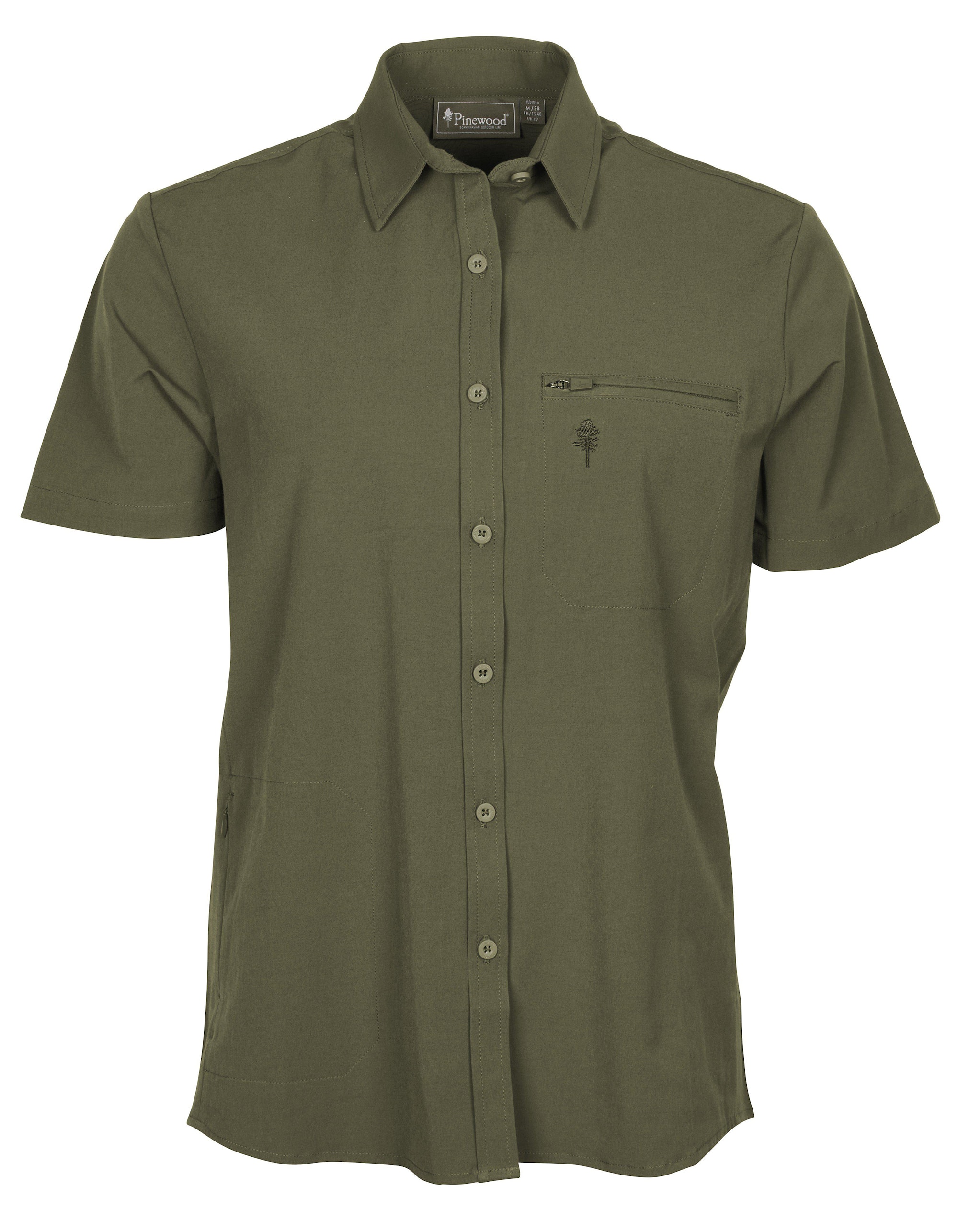 Pinewood Everyday Travel Kortarmad Skjorta Dam Green