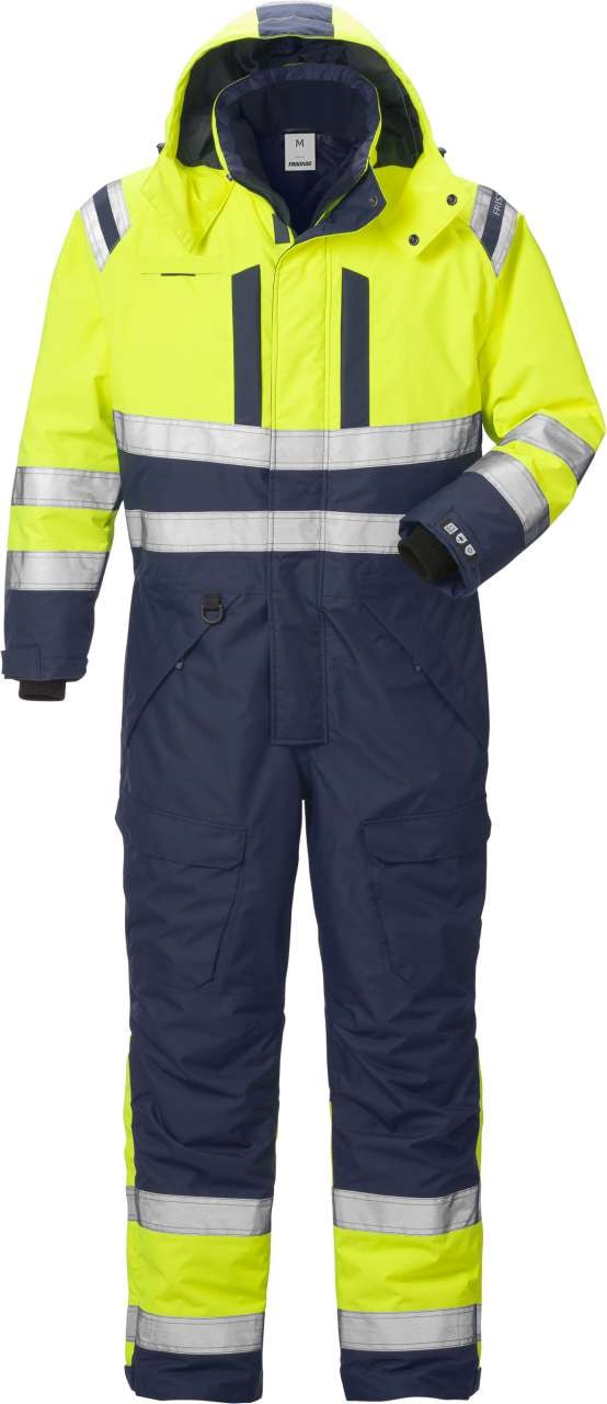 Fristads Vinteroverall Airtech® 8015 GTT, klasse 3 Varselgul/marineblå 2XL