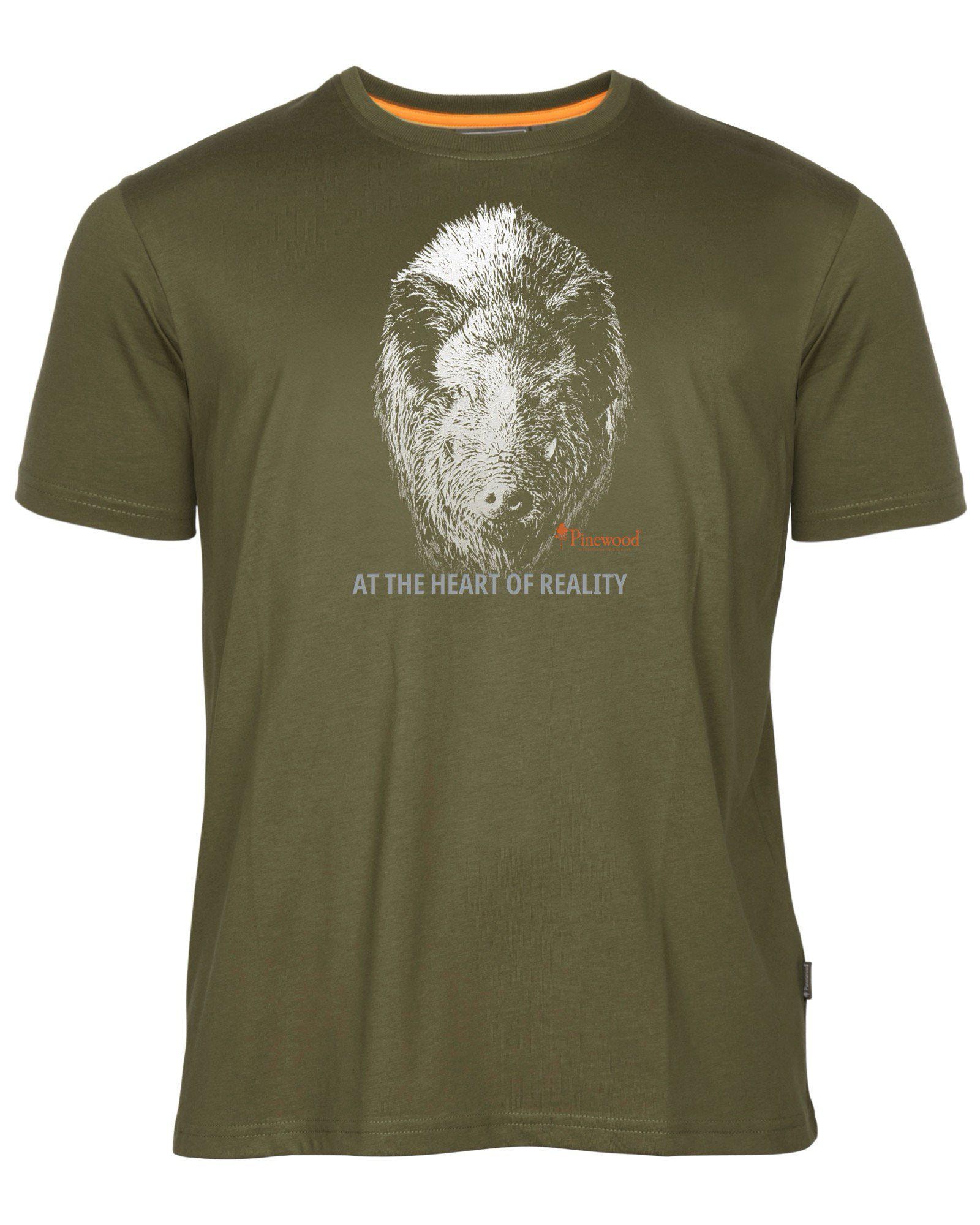 Pinewood Wild Boar T-Shirt Herr Hunting Olive