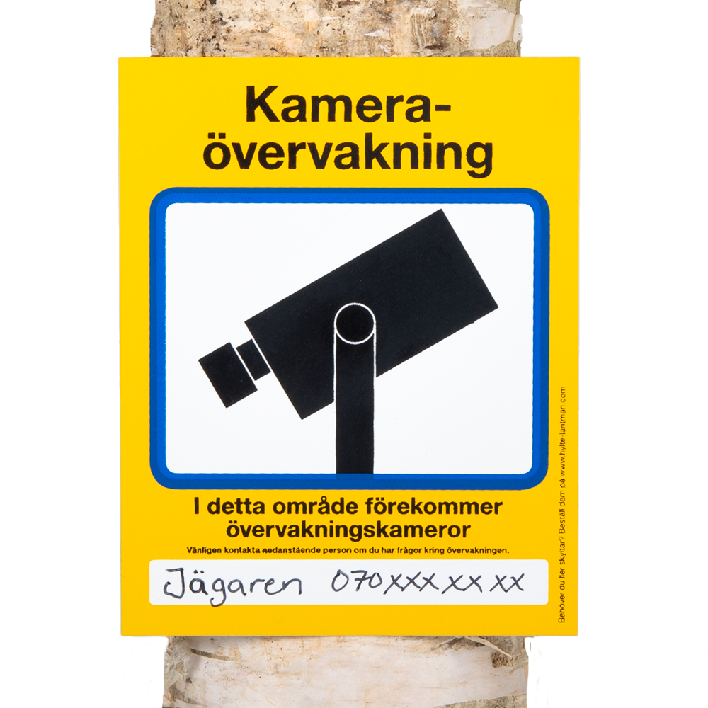 Skylt 'Kameraövervakning'