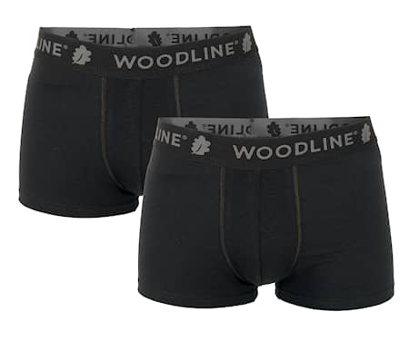 Woodline Boxer Undertøj Sort 2-pak