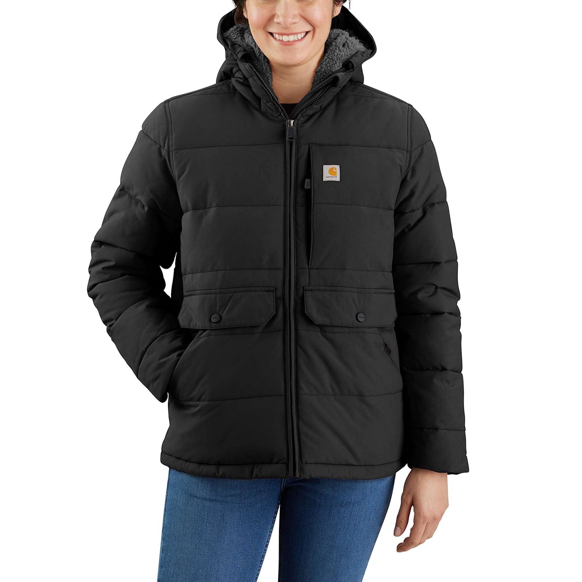 Carhartt Midweight Utility Winter Jacket Women Black L