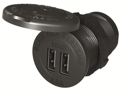 Blue Seas systems Usb-Uttag Dubbelt 4,8A