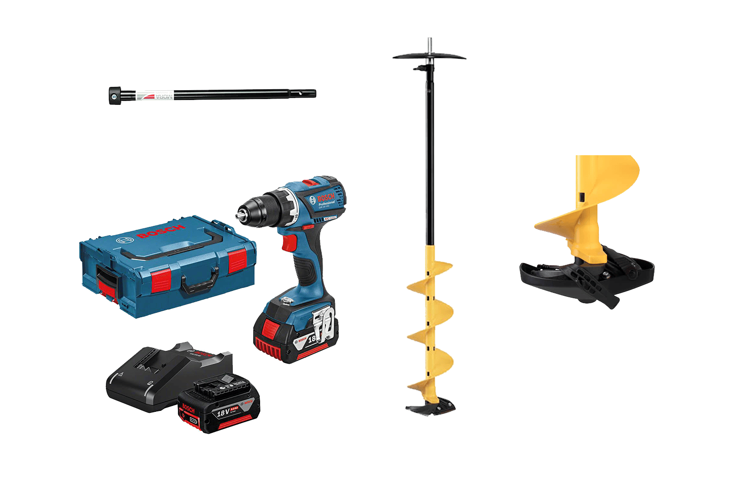 Bosch Mora Ice Bee Screwdriver Kit Ice Drill 150mm Extension + Cutting Guard