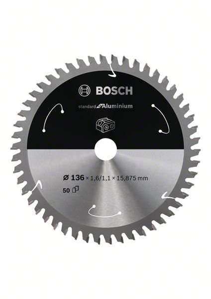 Bosch Sågklinga Standard for Aluminium 136×1,6/1,1×15,875mm 50T