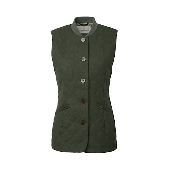 Chevalier Allington Fill100 Tweed Vest Women Dark Green