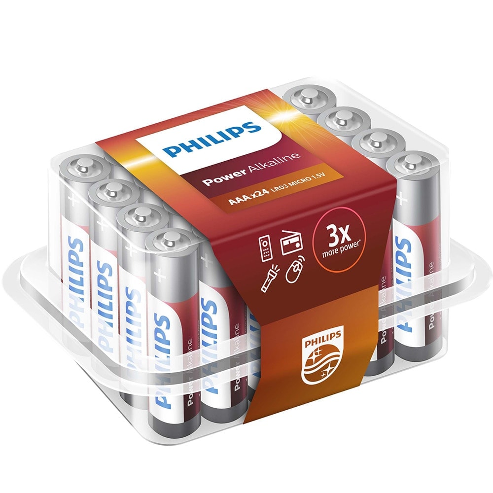 Philips Power Alkaline LR03 AAA 24 kpl