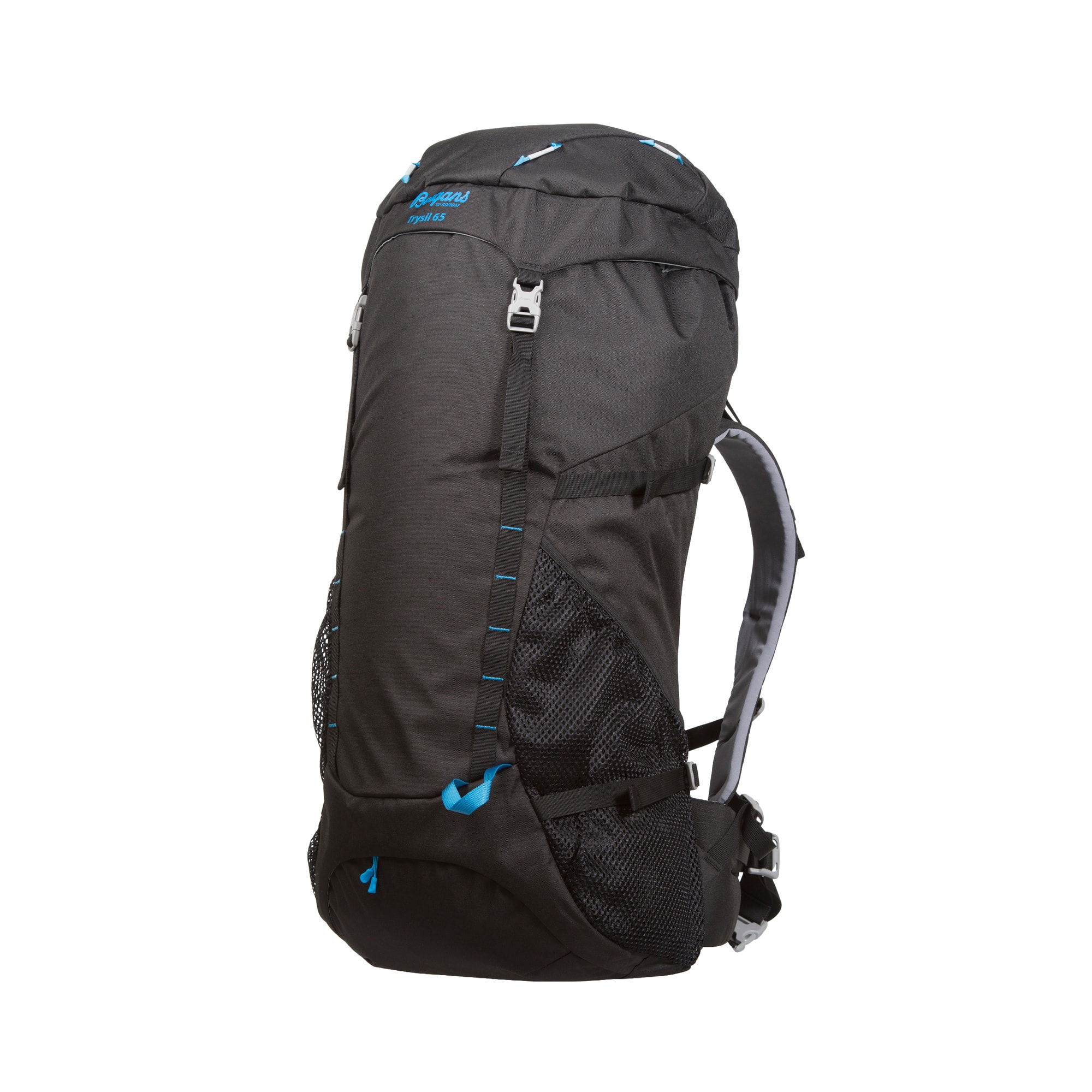 Bergans Trysil Backpack 65L Black/Bright Sea Blue
