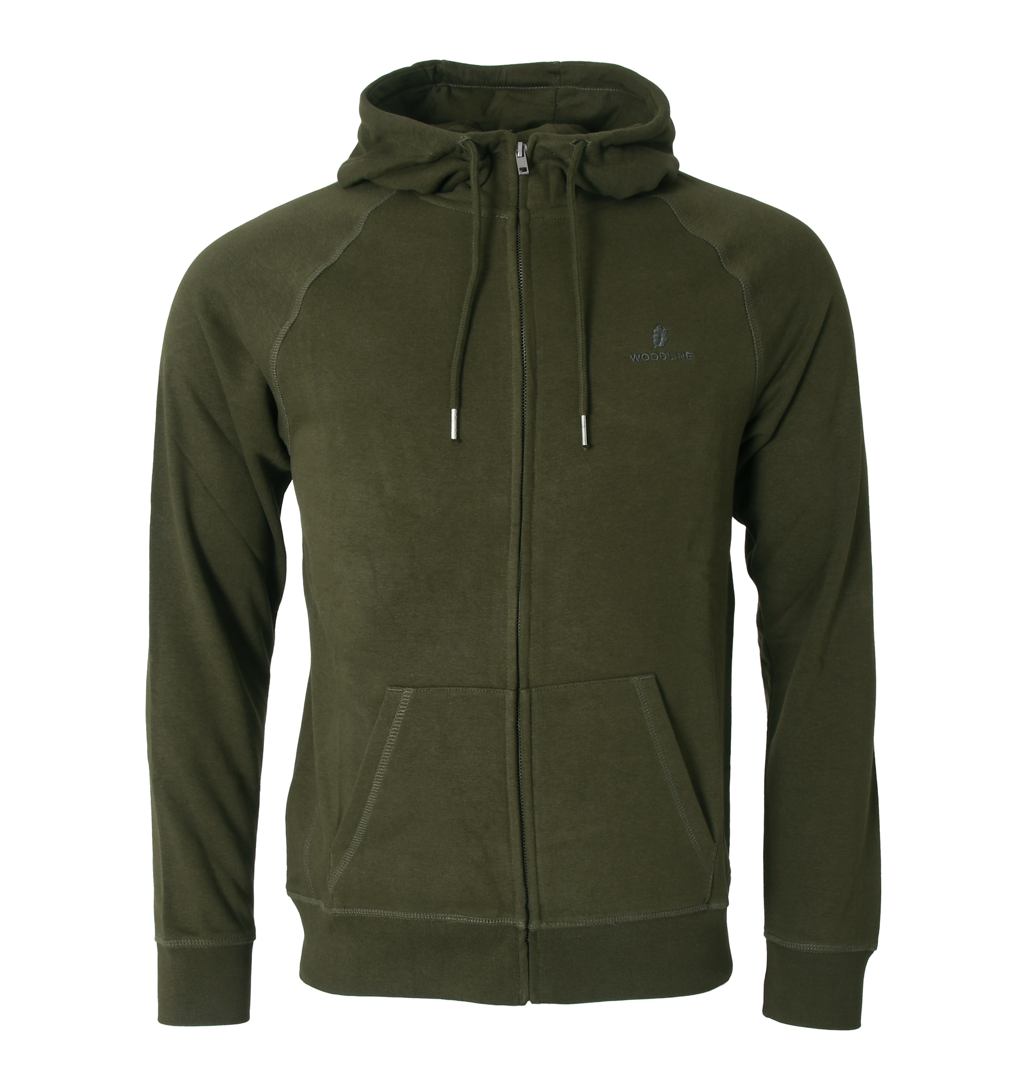 Woodline Zip-Hoodie Grün Herren