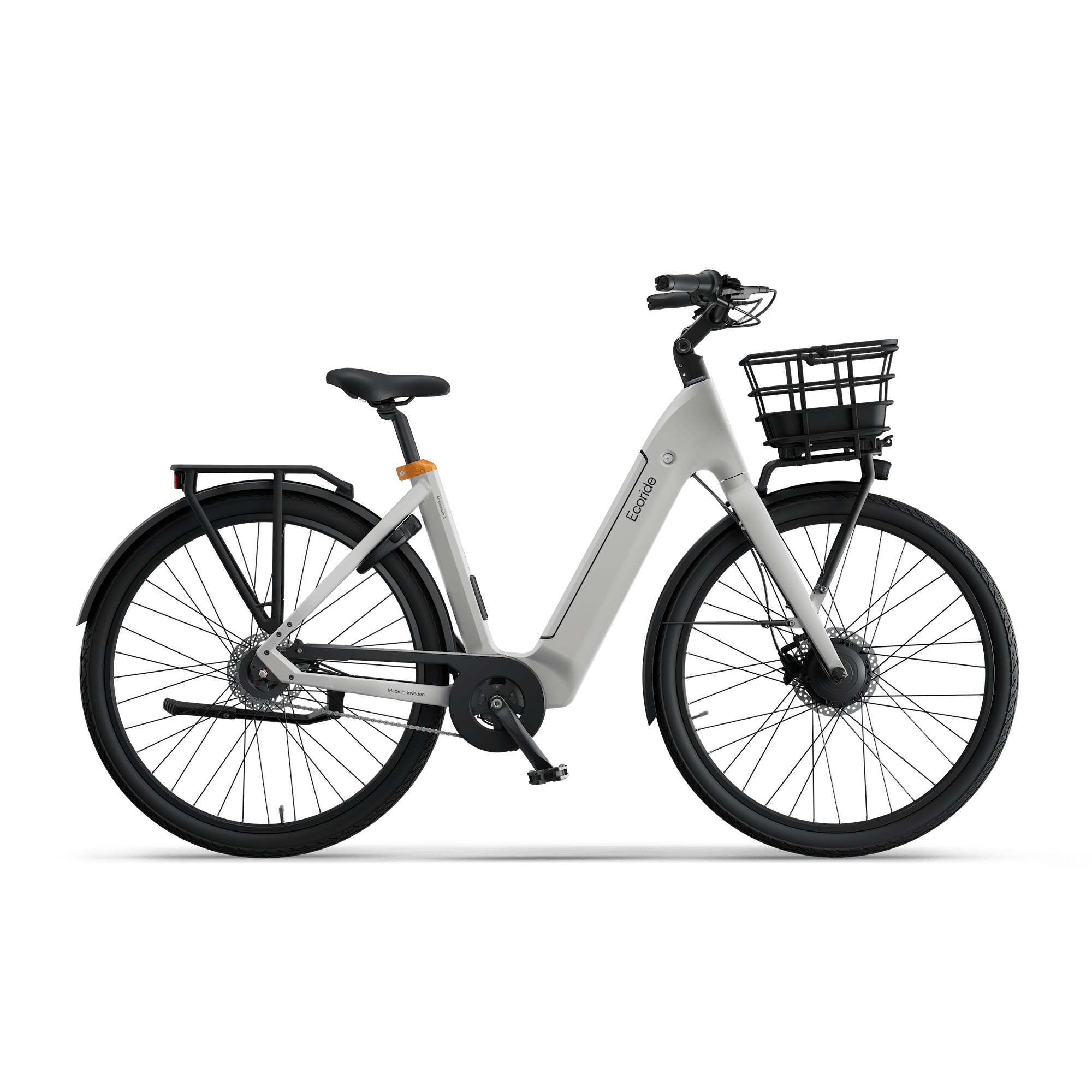 Ecoride Ambassador 4 Elcykel Navmotor Kedja Skivbroms Vit