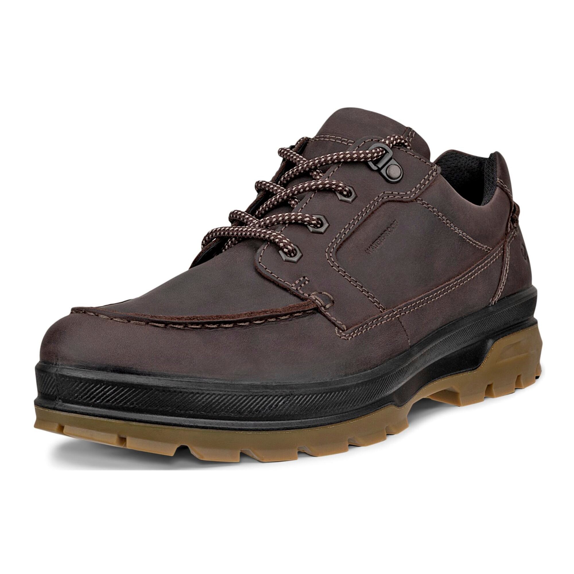 Ecco Rugged Track Lederschuh für Herren, Farbe: Coffee