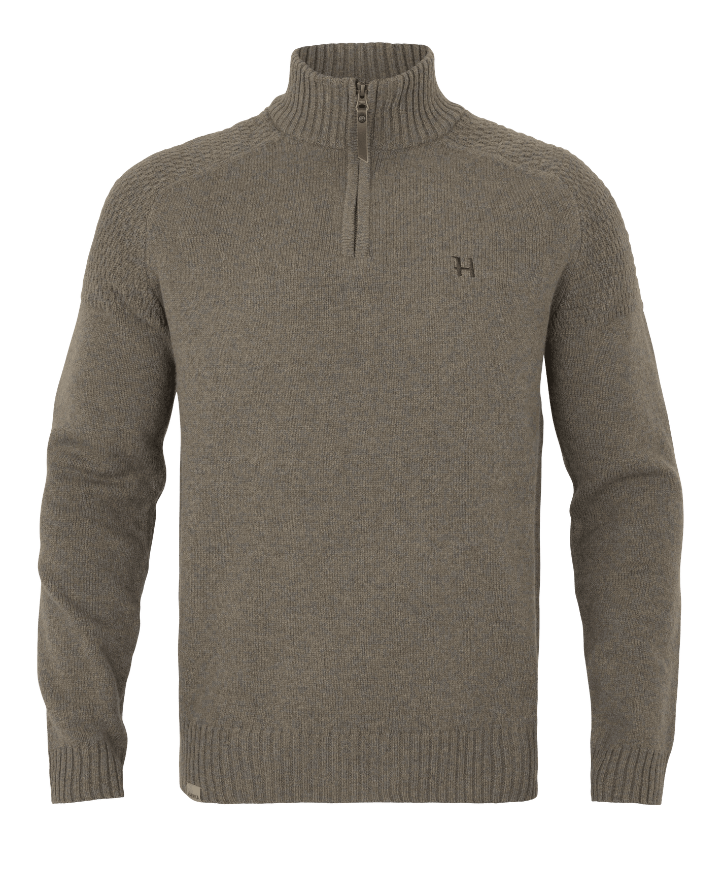 Härkila Vincent Half Zip Tröja i merinoull Herr Dark Sand