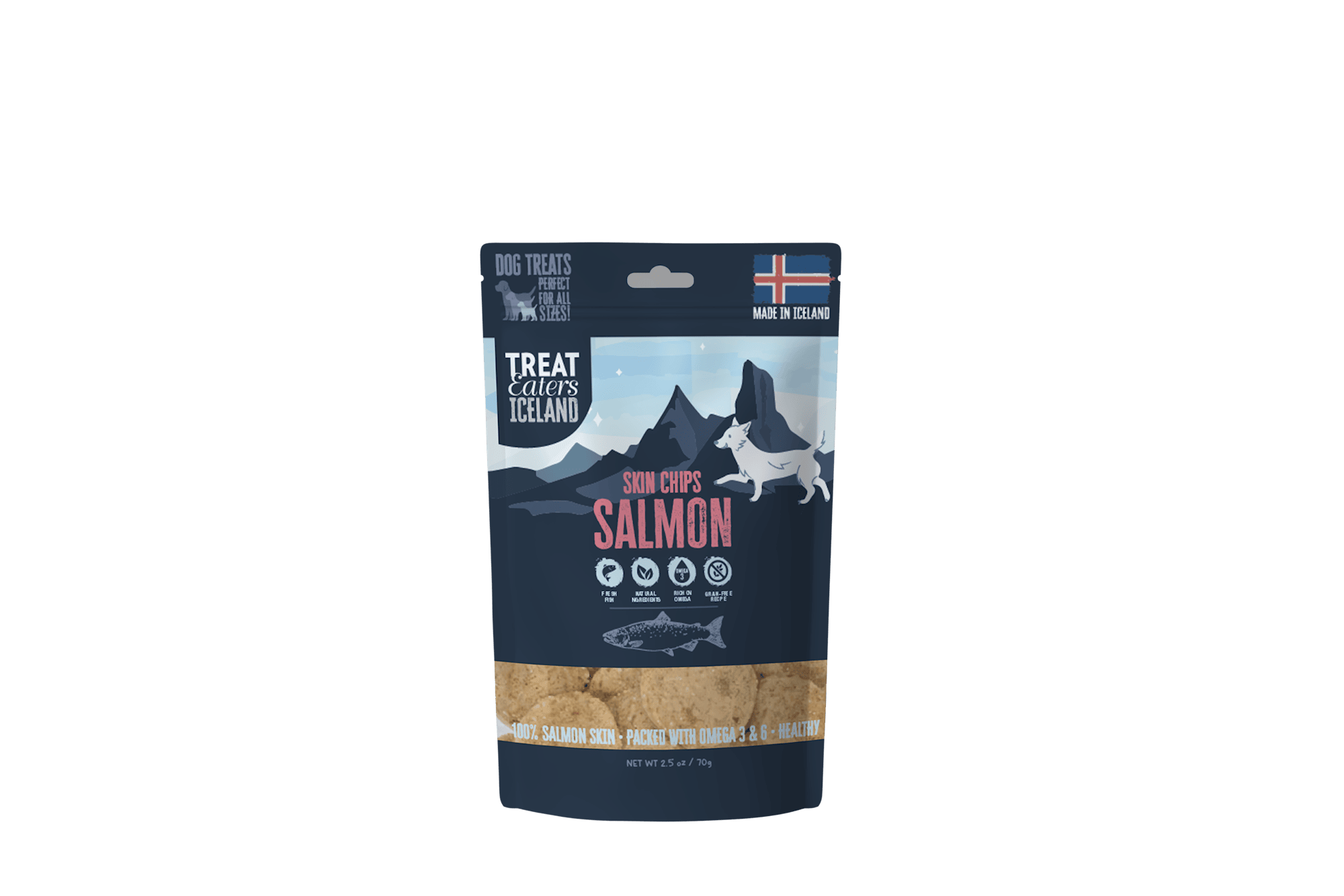 Treateaters Iceland Salmon Skin Large Bites 70g