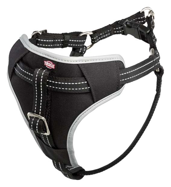 Trixie Bilsele Dog Protect, S/M: 40-55 cm/17 mm, svart (ny karbin) -
