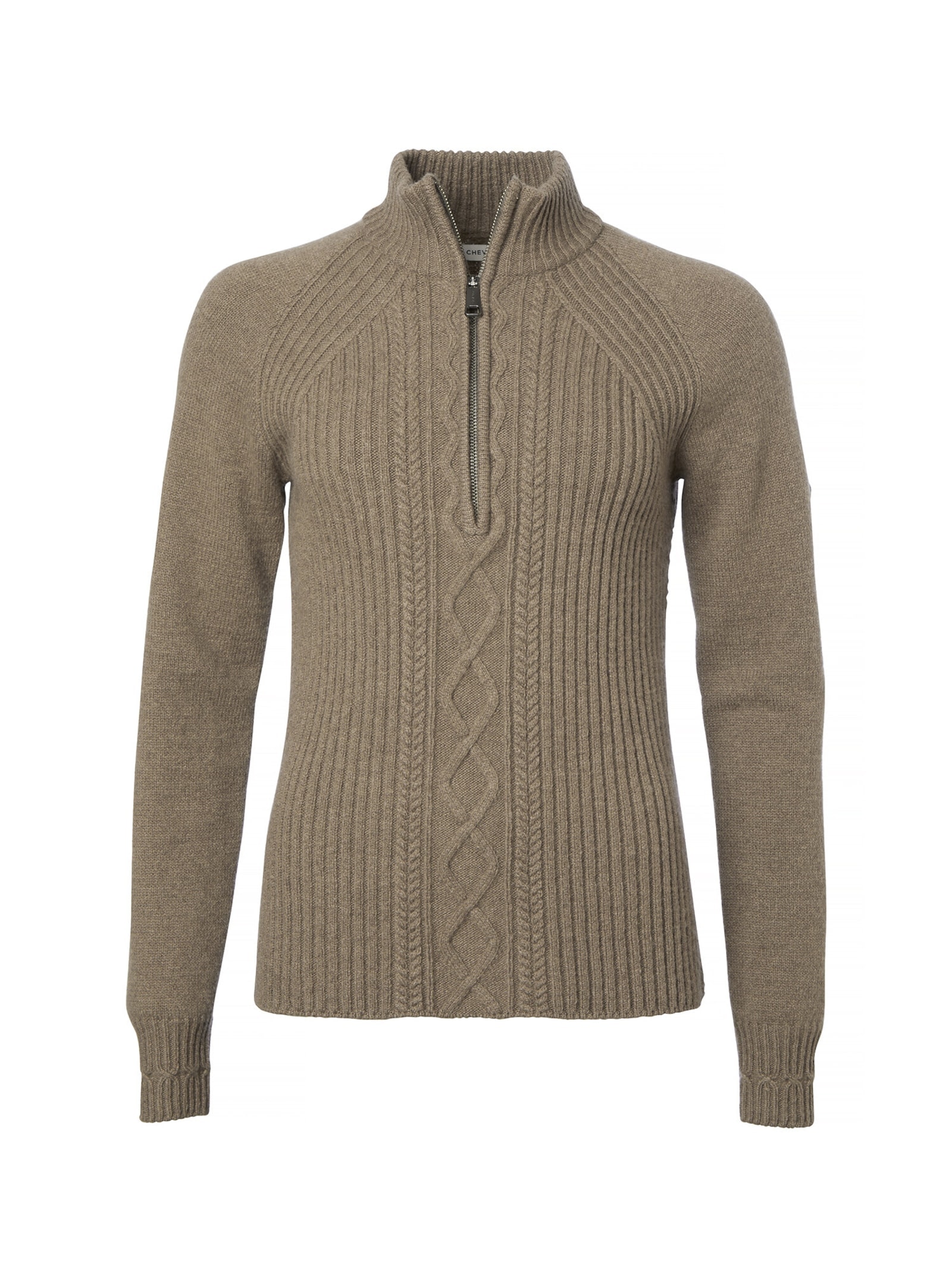 Chevalier Stella Half Zip Wool Pullover Dame Saddle Brown