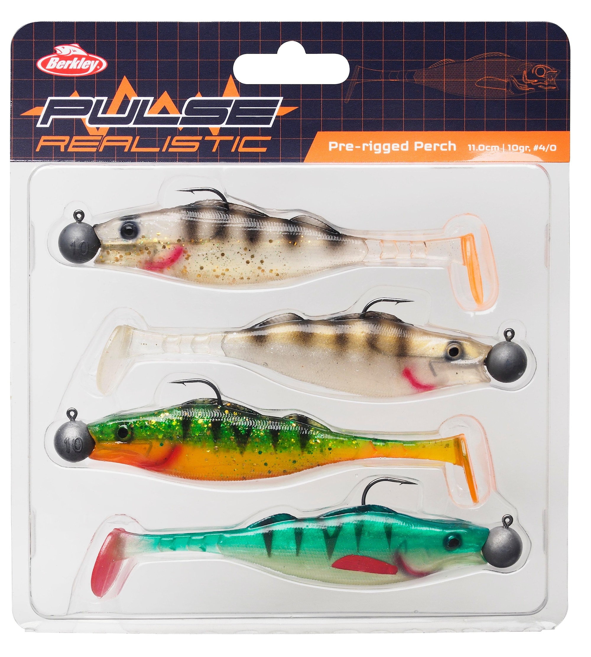 Berkley Betessortiment Pulse Realistic Perch 11cm 4st