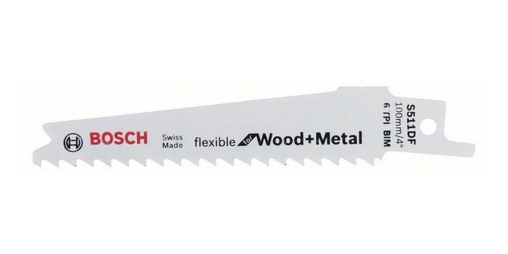 Bosch Tigersågblad S511DF Flex trä/metall 100 mm 5-pack
