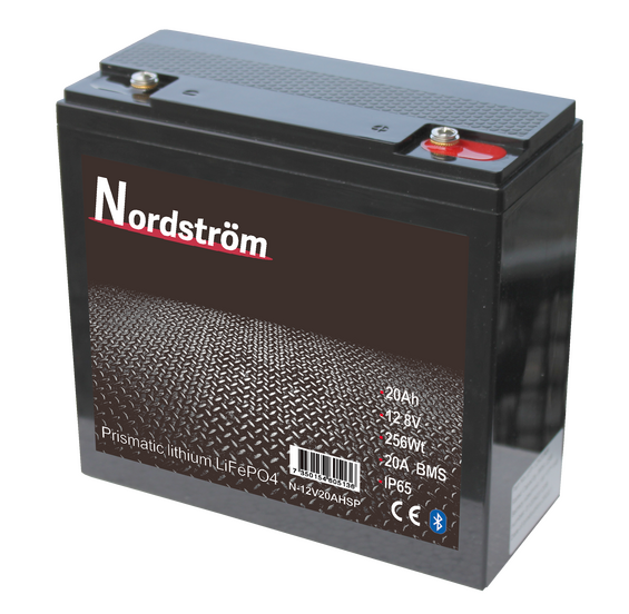 Nordström 20Ah Lithiumbatteri serie/parallell Förbrukning