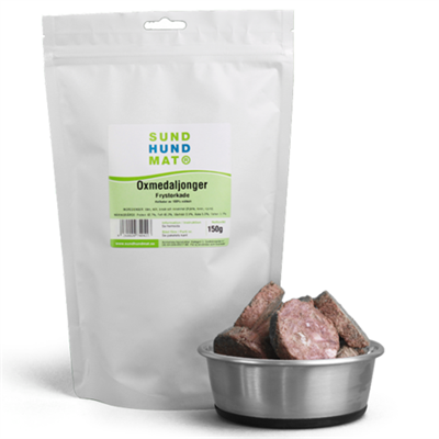 Sund hundmat Frystorkade Oxmedaljonger 150G