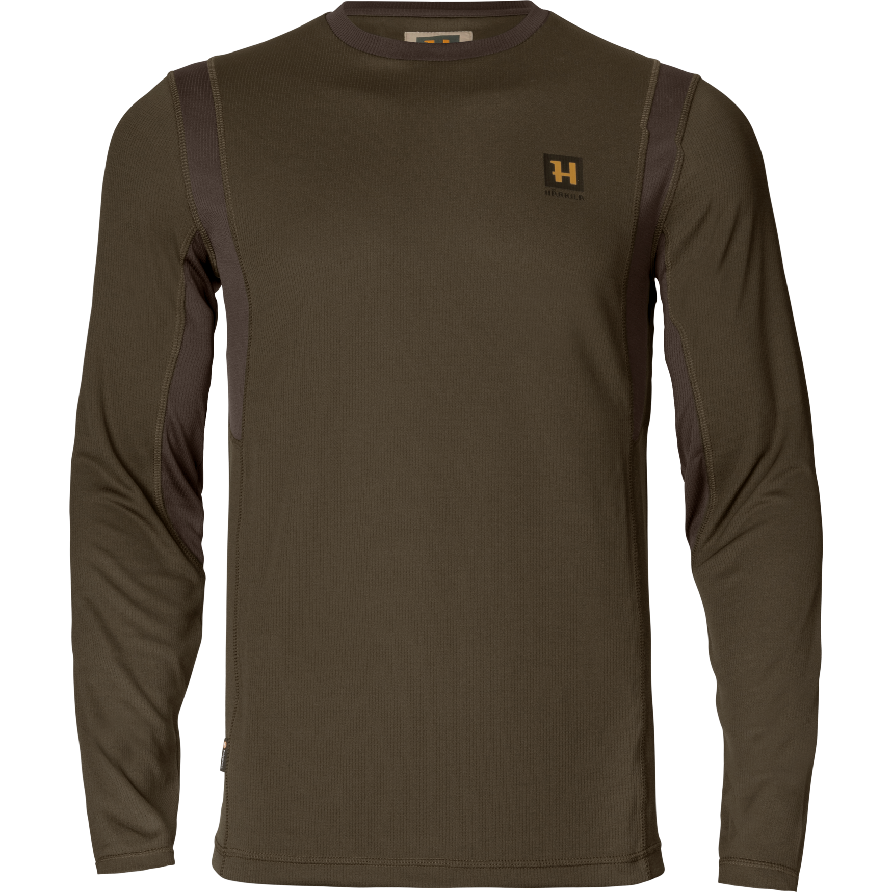 Härkila Forest Hunter Langarm-T-Shirt Hunter Green/Shadow Brown