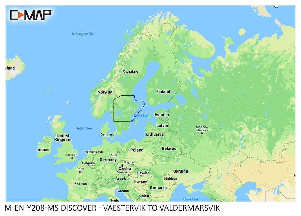 C-MAP® DISCOVER™ - Y208 Stockholm/Mälaren -