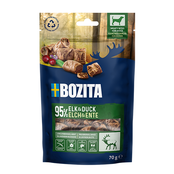 Bozita Snacks Meaty Bites Elk & Duck 70g