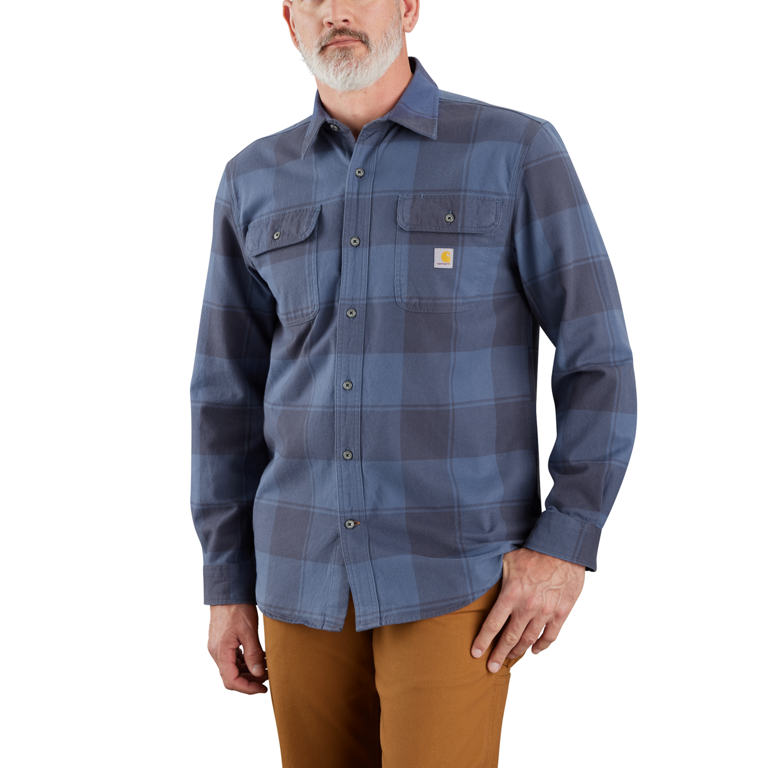Carhartt plaid Flannelskjorta, Herr, Navy, S